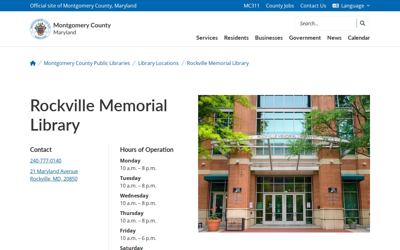 Rockville voter records research at Memorial Library microfilm services